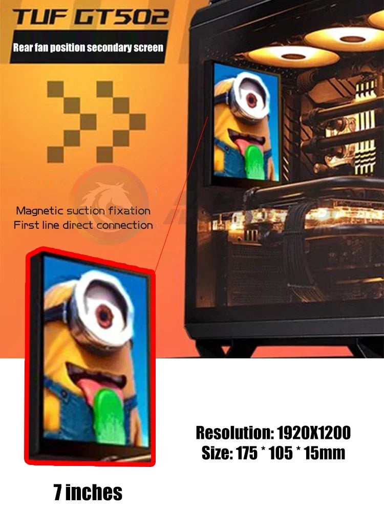 GT502 Case Monitor Screen Solution Panel Size/Themes Customized AIDA64 Gamer Secondary IPS Expand Dsiplay