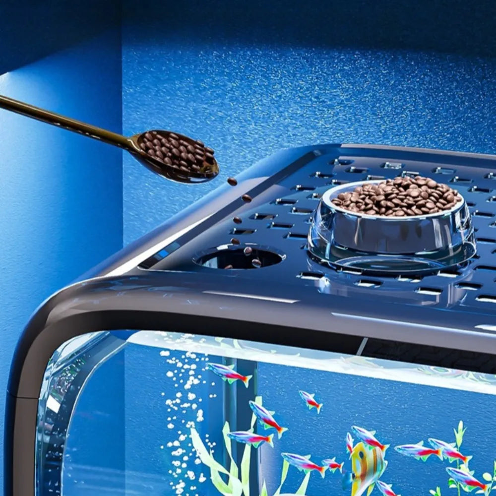 Transparent Luxury Fish Tank Durable Living Room Decoration Small Goldfish Aquarium Drop-resistant Fish Tank Supplies