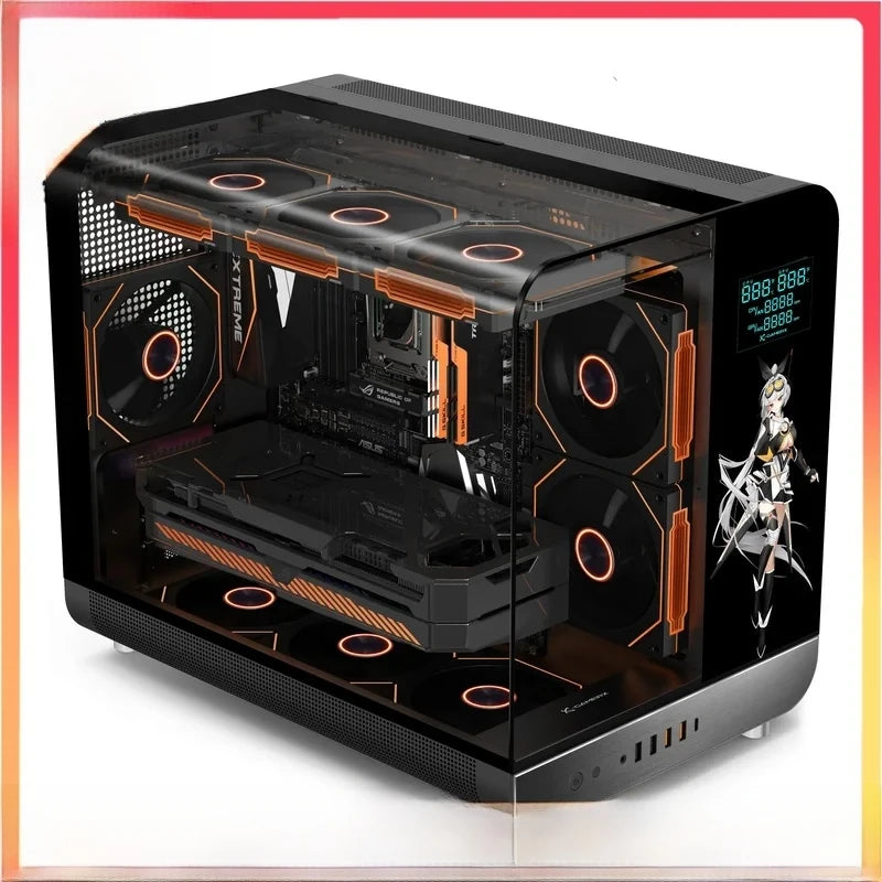 New Design Desktop Gamer Case TYPE-C Interface Supports ATX/MATX Tower With Stock