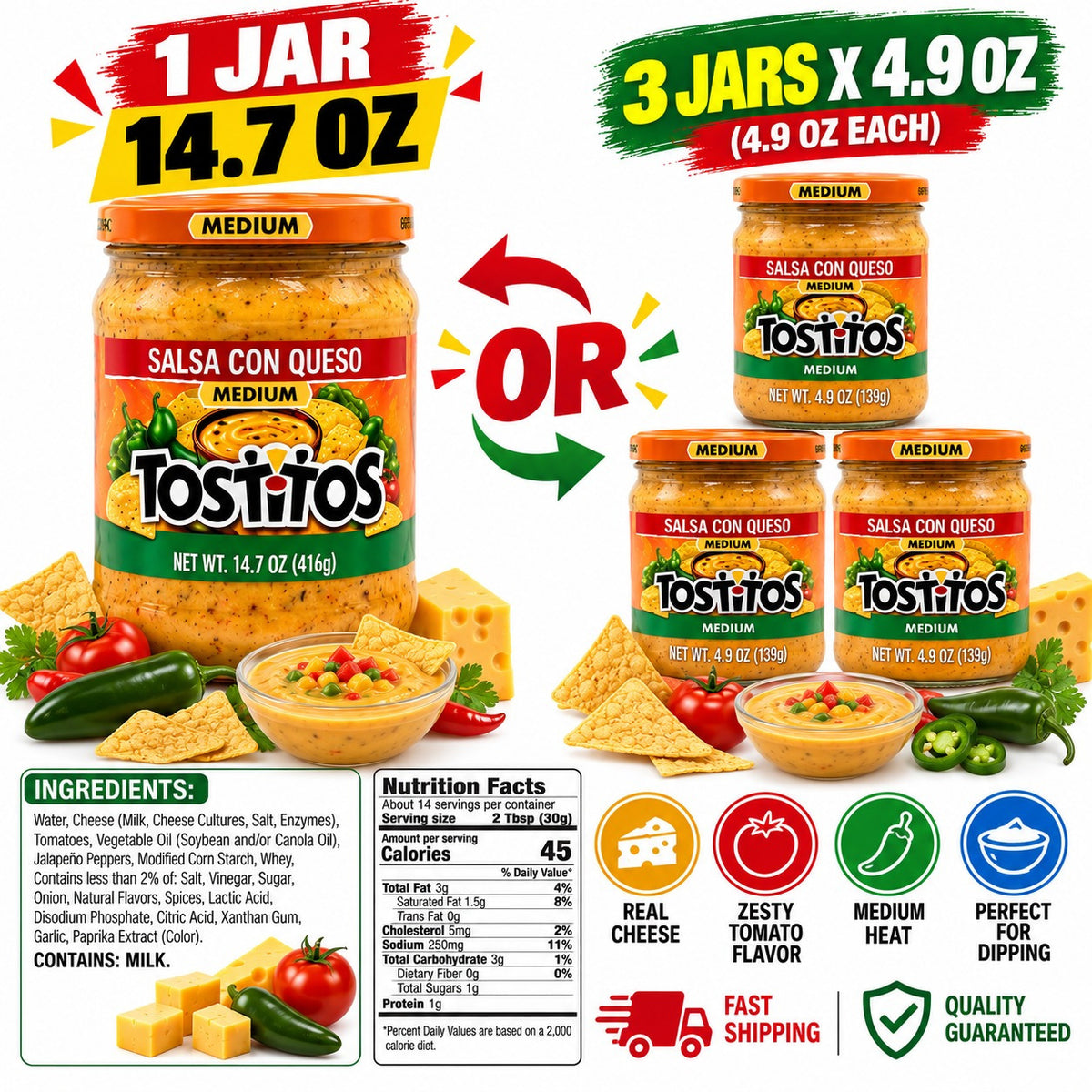 Medium Con Queso Cheese Dip