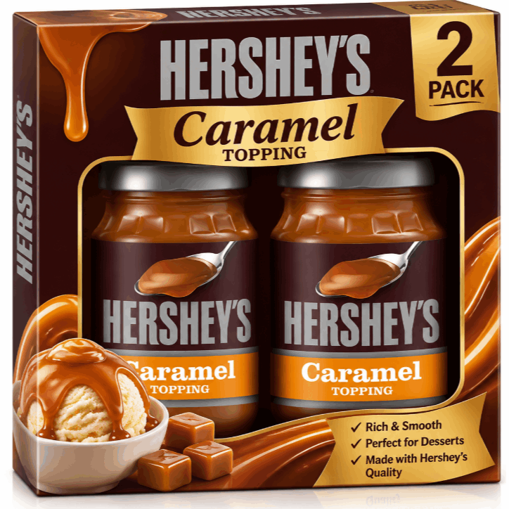 Premium Caramel Topping, 2-Pack
