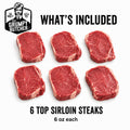 Grumpy Butcher Top Steaks - 6 Pack, Prime or Upper-Third Aged Beef