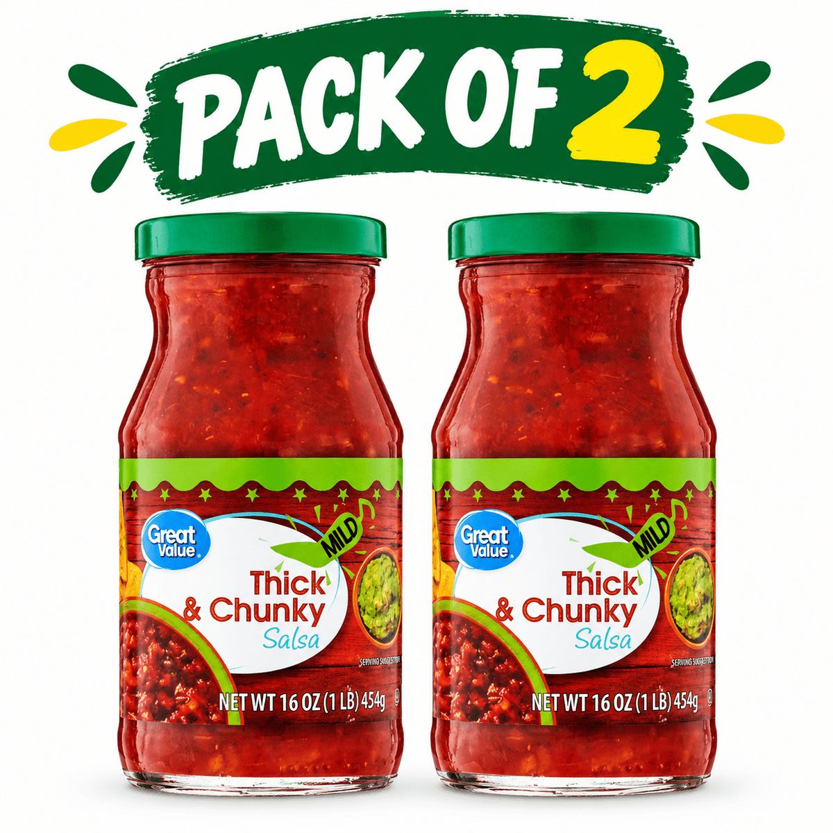 Mild Thick & Chunky Salsa, 16 oz, 2-Pack
