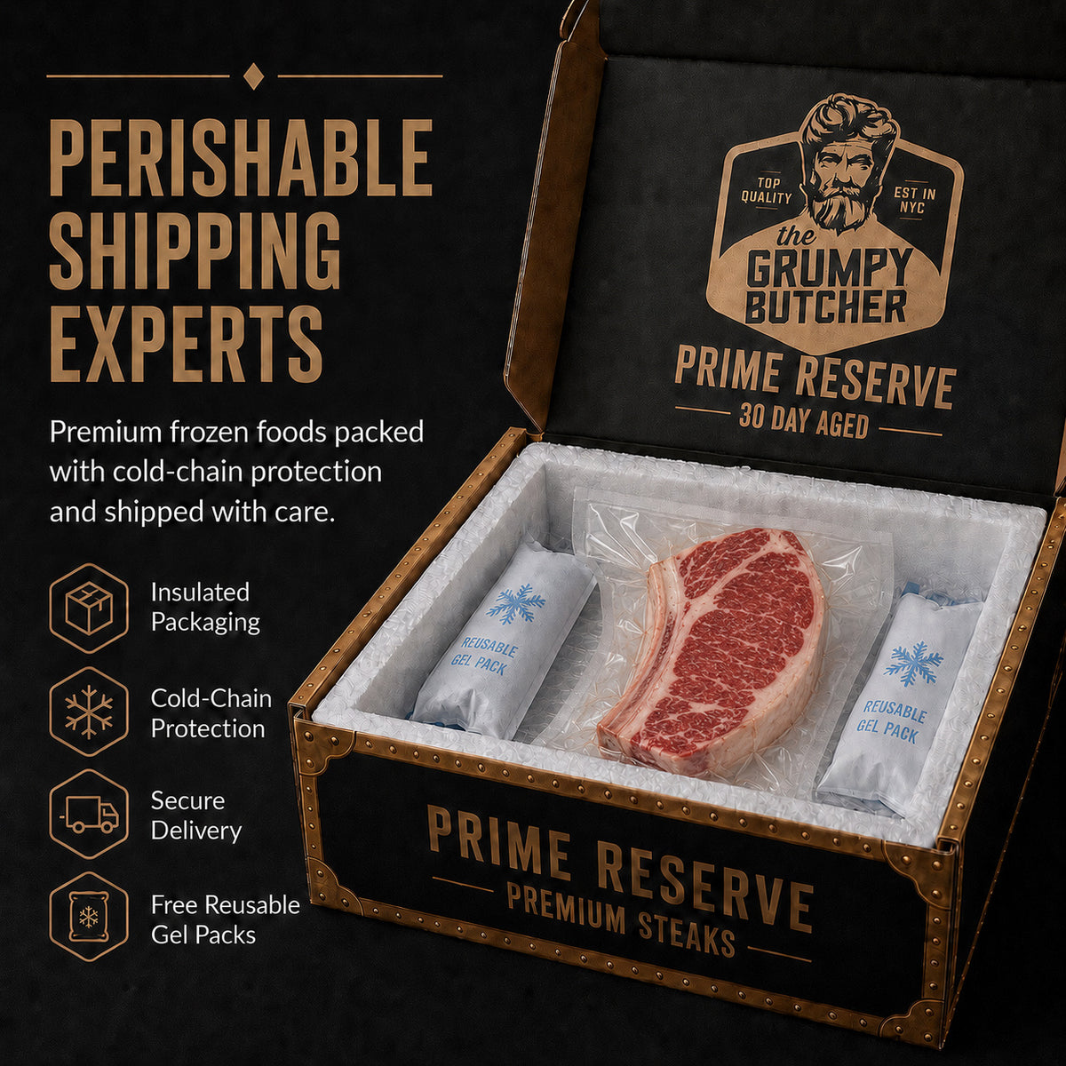 Grumpy Butcher Bone-In Aged Steaks