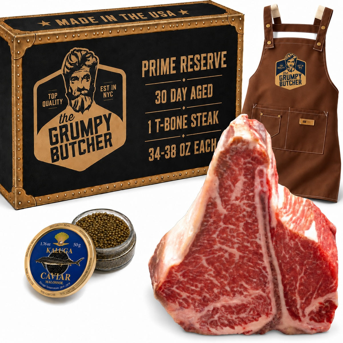 Grumpy Butcher Royal Steak & Caviar Gift Set