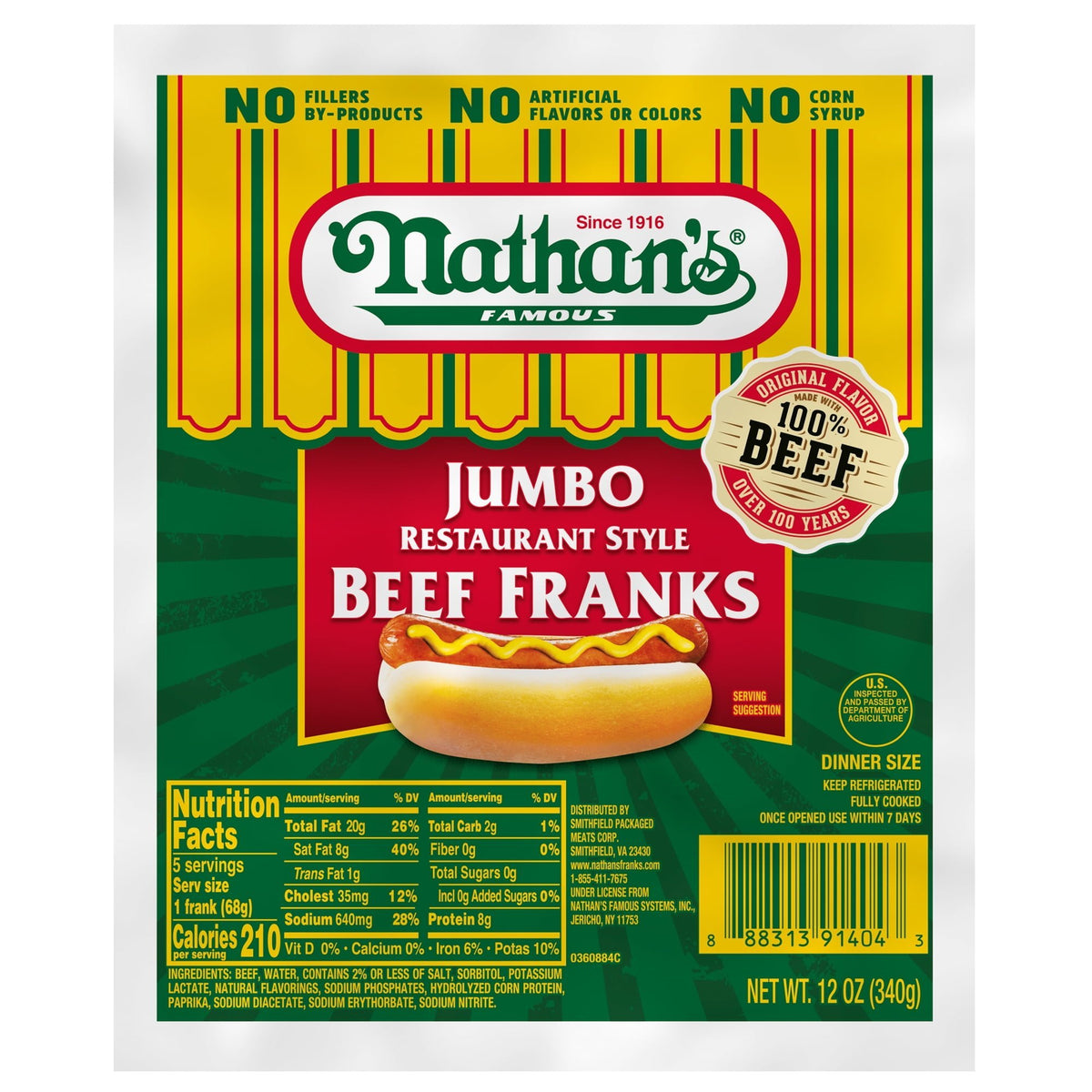 Jumbo Restaurant Style Beef 12 oz