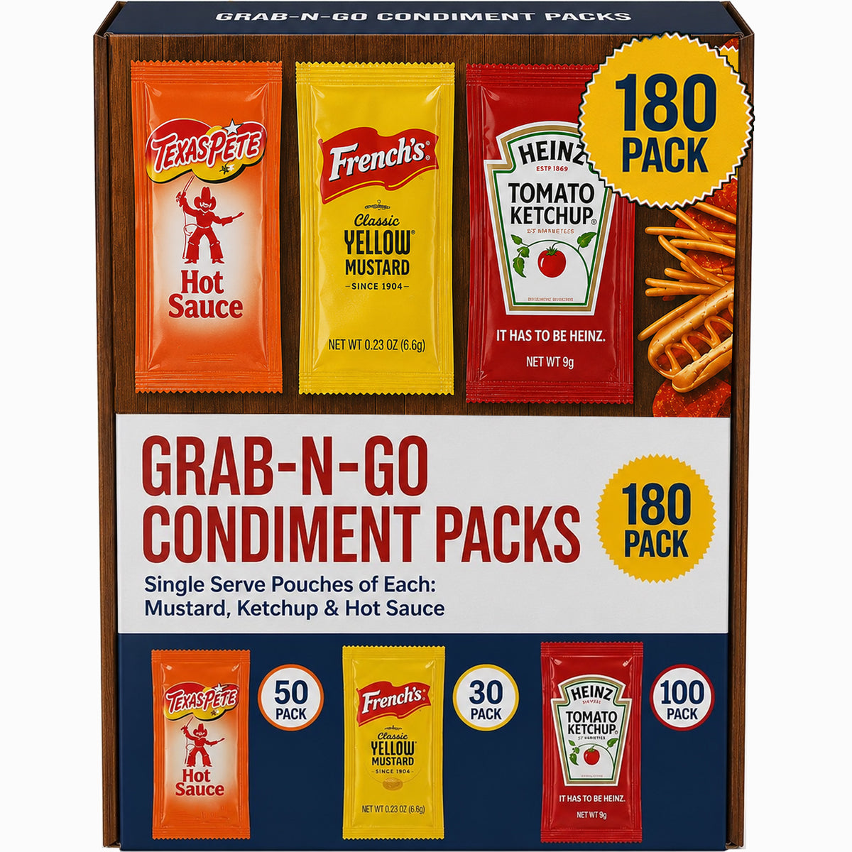 Condiment Packet Variety Pack 180 Count
