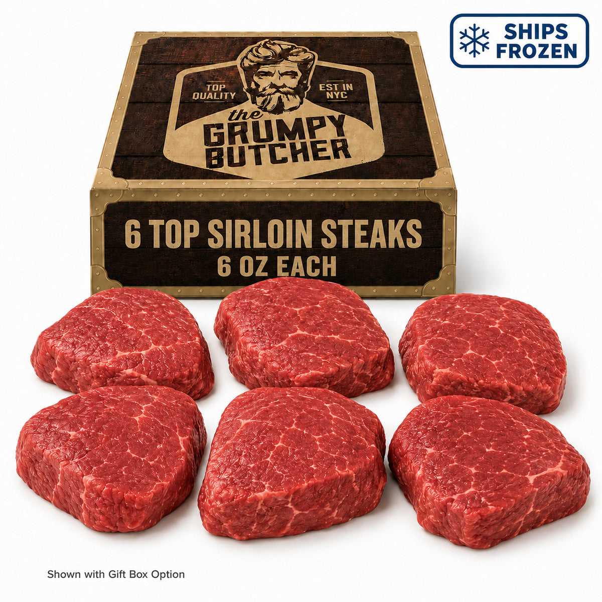 Grumpy Butcher Top Steaks - 6 Pack, 6 oz Each