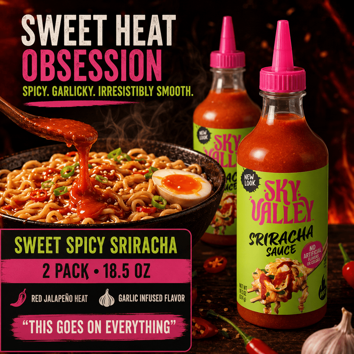 Sweet and Spicy Garlic Red Sauce 2-Pack